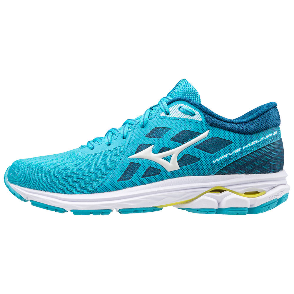 Sapatilhas Running Mizuno Wave Kizuna 2 - Mulher - Azuis/Branco/Amarelas - QCWSH9580